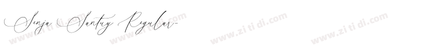 Senja Santuy Regular字体转换